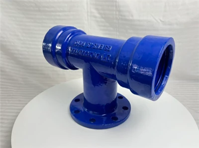T-stuk met dubbele-socket, enkele-flens